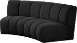 Infinity Boucle Fabric Contemporary 2-Piece Modular Sectional with Deep Channel Tufting Design