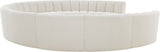 Infinity Boucle Fabric Soft Contemporary 10pc Modular Sectional with Deep Channel Tufting Design