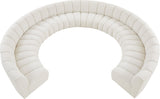 Infinity Boucle Fabric Soft Contemporary 10pc Modular Sectional with Deep Channel Tufting Design