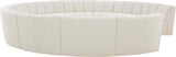 Infinity Boucle Fabric Modern 11pc. Modular Sectional Sofa with Deep Channel Tufting Design