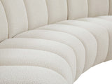 Infinity Boucle Fabric Modern 11pc. Modular Sectional Sofa with Deep Channel Tufting Design