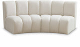 Infinity Boucle Fabric Contemporary 2-Piece Modular Sectional with Deep Channel Tufting Design