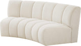 Infinity Boucle Fabric Contemporary 2-Piece Modular Sectional with Deep Channel Tufting Design