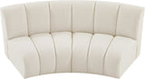 Infinity Boucle Fabric Contemporary 2-Piece Modular Sectional with Deep Channel Tufting Design