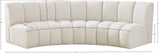 Infinity Modular Sectional Sofa - Contemporary 3-Piece Design with Deep Channel Tufting Comfort