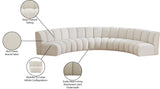 Infinity Boucle Fabric Modular Sectional - Stylish 5pc Contemporary Seating with Deep Channel Tufting