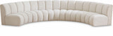 Infinity Boucle Fabric Modular Sectional - Stylish 5pc Contemporary Seating with Deep Channel Tufting
