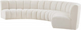 Infinity Boucle Fabric Modular Sectional - Stylish 5pc Contemporary Seating with Deep Channel Tufting