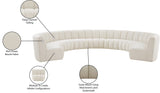 Infinity Boucle Fabric Modular Sectional Sofa - Contemporary Design with Deep Channel Tufting Comfort