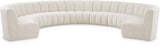 Infinity Boucle Fabric Modular Sectional Sofa - Contemporary Design with Deep Channel Tufting Comfort