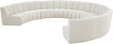 Infinity Boucle Fabric Modular Sectional Sofa - Contemporary Design with Deep Channel Tufting Comfort