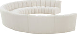 Infinity Boucle Fabric Modular Sectional Sofa - Contemporary Design with Deep Channel Tufting Comfort
