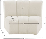 Infinity Boucle Fabric Modular Chair - Luxurious Deep Channel Tufting for Contemporary Living Spaces