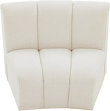 Infinity Boucle Fabric Modular Chair - Luxurious Deep Channel Tufting for Contemporary Living Spaces