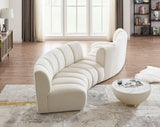 Infinity Boucle Fabric Modular Sectional Sofa with Deep Channel Tufting for Modern Living Spaces
