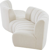 Infinity Boucle Fabric Modular Sectional Sofa with Deep Channel Tufting for Modern Living Spaces