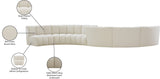 Infinity Boucle Fabric Modular Sectional Sofa - Contemporary Design with Deep Channel Tufting Comfort