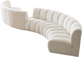 Infinity Boucle Fabric Modular Sectional Sofa - Contemporary Design with Deep Channel Tufting Comfort