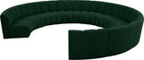 Infinity Boucle Fabric Soft Contemporary 10pc Modular Sectional with Deep Channel Tufting Design