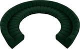 Infinity Boucle Fabric Soft Contemporary 10pc Modular Sectional with Deep Channel Tufting Design