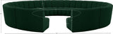 Infinity Boucle Fabric 12pc Modular Sectional Sofa with Deep Channel Tufting for Modern Living