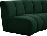 Infinity Boucle Fabric Contemporary 2-Piece Modular Sectional with Deep Channel Tufting Design