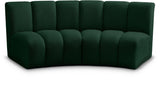 Infinity Boucle Fabric Contemporary 2-Piece Modular Sectional with Deep Channel Tufting Design