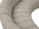 Infinity Boucle Fabric Modern 11pc. Modular Sectional Sofa with Deep Channel Tufting Design
