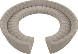 Infinity Boucle Fabric 12pc Modular Sectional Sofa with Deep Channel Tufting for Modern Living