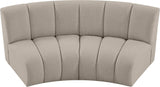 Infinity Boucle Fabric Contemporary 2-Piece Modular Sectional with Deep Channel Tufting Design