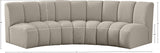 Infinity Modular Sectional Sofa - Contemporary 3-Piece Design with Deep Channel Tufting Comfort