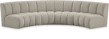 Infinity Boucle Fabric Modular Sectional Sofa with Deep Channel Tufting for Modern Living Spaces