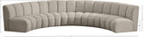 Infinity Boucle Fabric Modular Sectional - Stylish 5pc Contemporary Seating with Deep Channel Tufting