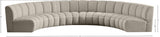 Infinity Boucle Fabric Modular Sectional Sofa - Contemporary Design with Deep Channel Tufting Comfort