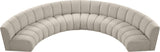 Infinity Boucle Fabric Modular Sectional Sofa - Contemporary Design with Deep Channel Tufting Comfort