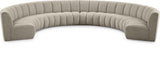 Infinity Boucle Fabric Modular Sectional Sofa – Luxurious Deep Channel Tufting & Contemporary Design