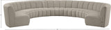 Infinity Boucle Fabric Modular Sectional Sofa - Contemporary Design with Deep Channel Tufting Comfort