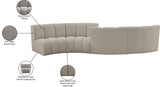 Infinity Boucle Fabric Modular Sectional Sofa with Deep Channel Tufting for Modern Living Spaces
