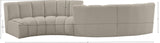 Infinity Boucle Fabric Modular Sectional Sofa with Deep Channel Tufting for Modern Living Spaces