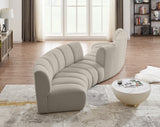 Infinity Boucle Fabric Modular Sectional Sofa with Deep Channel Tufting for Modern Living Spaces