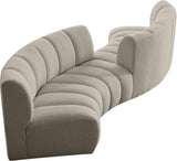 Infinity Boucle Fabric Modular Sectional Sofa with Deep Channel Tufting for Modern Living Spaces