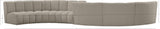 Infinity Boucle Fabric Modular Sectional Sofa - Contemporary Design with Deep Channel Tufting Comfort