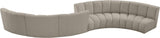 Infinity Boucle Fabric Modular Sectional Sofa - Contemporary Design with Deep Channel Tufting Comfort