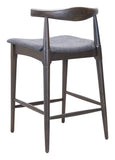 Tuzka Counter Stool (Set of 2) Gray & Espresso