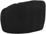 Elijah Contemporary Boucle Fabric Chair with Deep Channel Tufting and Accent Pillow for Comfort