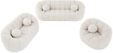Elijah Contemporary Boucle Fabric Chair with Deep Channel Tufting and Accent Pillow for Comfort