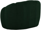 Elijah Contemporary Boucle Fabric Chair with Deep Channel Tufting and Accent Pillow for Comfort