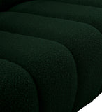 Elijah Contemporary Boucle Fabric Chair with Deep Channel Tufting and Accent Pillow for Comfort