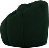 Elijah Contemporary Loveseat with Deep Channel Tufting and Accent Pillow for Ultimate Comfort