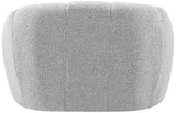 Elijah Contemporary Boucle Fabric Chair with Deep Channel Tufting and Accent Pillow for Comfort